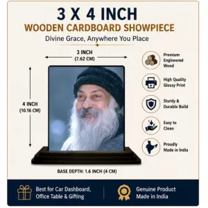 Car Dashboard Osho Wooden Photo Stand 3x4 Inches, Compact & Stylish Spiritual Display For Car, Home & Office (Pack Of 1) (F48783) Car Dashboard Osho Wooden Photo Stand 3x4 Inches, Compact & Stylish Spiritual Display For Car, Home & Office (Pack Of 1) (F48783)