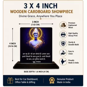 Car Dashboard Gautama Buddha Wooden Photo Stand 3x4 Inches, Compact & Stylish Spiritual Display For Car, Home & Office (Pack Of 1) (F48835) Car Dashboard Gautama Buddha Wooden Photo Stand 3x4 Inches, Compact & Stylish Spiritual Display For Car, Home & Office (Pack Of 1) (F48835)