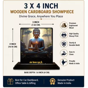 Car Dashboard Gautama Buddha Wooden Photo Stand 3x4 Inches, Compact & Stylish Spiritual Display For Car, Home & Office (Pack Of 1) (F48890) Car Dashboard Gautama Buddha Wooden Photo Stand 3x4 Inches, Compact & Stylish Spiritual Display For Car, Home & Office (Pack Of 1) (F48890)