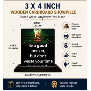 Car Dashboard Gautama Buddha Wooden Photo Stand 3x4 Inches, Compact & Stylish Spiritual Display For Car, Home & Office (Pack Of 1) (F48901) Car Dashboard Gautama Buddha Wooden Photo Stand 3x4 Inches, Compact & Stylish Spiritual Display For Car, Home & Office (Pack Of 1) (F48901)