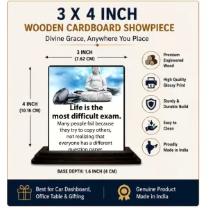 Car Dashboard Gautama Buddha Wooden Photo Stand 3x4 Inches, Compact & Stylish Spiritual Display For Car, Home & Office (Pack Of 1) (F48904) Car Dashboard Gautama Buddha Wooden Photo Stand 3x4 Inches, Compact & Stylish Spiritual Display For Car, Home & Office (Pack Of 1) (F48904)