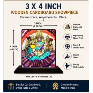 Car Dashboard Lord Ganesha Wooden Photo Stand 3x4 Inches, Compact & Stylish Spiritual Display For Car, Home & Office (Pack Of 1) (F48970) Car Dashboard Lord Ganesha Wooden Photo Stand 3x4 Inches, Compact & Stylish Spiritual Display For Car, Home & Office (Pack Of 1) (F48970)
