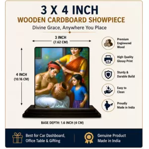 Car Dashboard Village Family Wooden Photo Stand 3x4 Inches, Compact & Stylish Spiritual Display For Car, Home & Office (Pack Of 1) (F48992) Car Dashboard Village Family Wooden Photo Stand 3x4 Inches, Compact & Stylish Spiritual Display For Car, Home & Office (Pack Of 1) (F48992)
