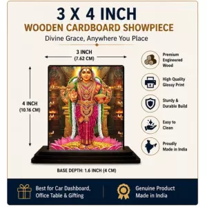Car Dashboard Lakshmi Wooden Photo Stand 3x4 Inches, Compact & Stylish Spiritual Display For Car, Home & Office (Pack Of 1) (F48993) Car Dashboard Lakshmi Wooden Photo Stand 3x4 Inches, Compact & Stylish Spiritual Display For Car, Home & Office (Pack Of 1) (F48993)