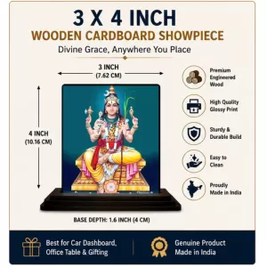 Car Dashboard Lord Brahma Wooden Photo Stand 3x4 Inches, Compact & Stylish Spiritual Display For Car, Home & Office (Pack Of 1) (F49007) Car Dashboard Lord Brahma Wooden Photo Stand 3x4 Inches, Compact & Stylish Spiritual Display For Car, Home & Office (Pack Of 1) (F49007)