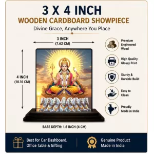 Car Dashboard Lord Surya Wooden Photo Stand 3x4 Inches, Compact & Stylish Spiritual Display For Car, Home & Office (Pack Of 1) (F49097) Car Dashboard Lord Surya Wooden Photo Stand 3x4 Inches, Compact & Stylish Spiritual Display For Car, Home & Office (Pack Of 1) (F49097)