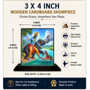Car Dashboard Shree Krishna Wooden Photo Stand 3x4 Inches, Compact & Stylish Spiritual Display For Car, Home & Office (Pack Of 1) (F49108) Car Dashboard Shree Krishna Wooden Photo Stand 3x4 Inches, Compact & Stylish Spiritual Display For Car, Home & Office (Pack Of 1) (F49108)