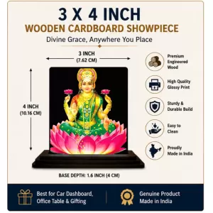 Car Dashboard Lord Ganesha Wooden Photo Stand 3x4 Inches, Compact & Stylish Spiritual Display For Car, Home & Office (Pack Of 1) (F49121) Car Dashboard Lord Ganesha Wooden Photo Stand 3x4 Inches, Compact & Stylish Spiritual Display For Car, Home & Office (Pack Of 1) (F49121)