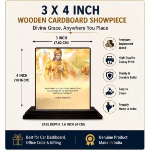 Car Dashboard Lord Shree Krishna Wooden Photo Stand 3x4 Inches, Compact & Stylish Spiritual Display For Car, Home & Office (Pack Of 1) (F49195) Car Dashboard Lord Shree Krishna Wooden Photo Stand 3x4 Inches, Compact & Stylish Spiritual Display For Car, Home & Office (Pack Of 1) (F49195)