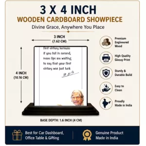 Car Dashboard APJ Abdul Kalam Wooden Photo Stand 3x4 Inches, Compact & Stylish Spiritual Display For Car, Home & Office (Pack Of 1) (F49209) Car Dashboard APJ Abdul Kalam Wooden Photo Stand 3x4 Inches, Compact & Stylish Spiritual Display For Car, Home & Office (Pack Of 1) (F49209)