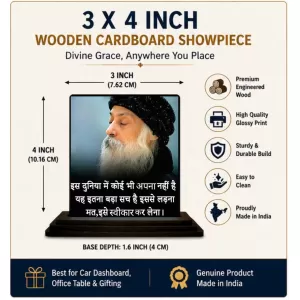 Car Dashboard Osho Wooden Photo Stand 3x4 Inches, Compact & Stylish Spiritual Display For Car, Home & Office (Pack Of 1) (F49231) Car Dashboard Osho Wooden Photo Stand 3x4 Inches, Compact & Stylish Spiritual Display For Car, Home & Office (Pack Of 1) (F49231)