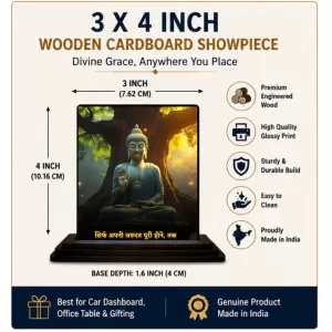 Car Dashboard Gautama Buddha Wooden Photo Stand 3x4 Inches, Compact & Stylish Spiritual Display For Car, Home & Office (Pack Of 1) (F49252) Car Dashboard Gautama Buddha Wooden Photo Stand 3x4 Inches, Compact & Stylish Spiritual Display For Car, Home & Office (Pack Of 1) (F49252)