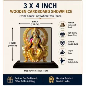 Car Dashboard Lord Ganesha Wooden Photo Stand 3x4 Inches, Compact & Stylish Spiritual Display For Car, Home & Office (Pack Of 1) (F49270) Car Dashboard Lord Ganesha Wooden Photo Stand 3x4 Inches, Compact & Stylish Spiritual Display For Car, Home & Office (Pack Of 1) (F49270)
