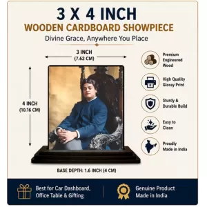 Car Dashboard Swami Vibekananda Wooden Photo Stand 3x4 Inches, Compact & Stylish Spiritual Display For Car, Home & Office (Pack Of 1) (F49275) Car Dashboard Swami Vibekananda Wooden Photo Stand 3x4 Inches, Compact & Stylish Spiritual Display For Car, Home & Office (Pack Of 1) (F49275)