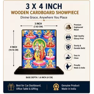 Car Dashboard Lord Ganesha Wooden Photo Stand 3x4 Inches, Compact & Stylish Spiritual Display For Car, Home & Office (Pack Of 1) (F49282) Car Dashboard Lord Ganesha Wooden Photo Stand 3x4 Inches, Compact & Stylish Spiritual Display For Car, Home & Office (Pack Of 1) (F49282)