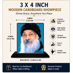 Car Dashboard Osho Wooden Photo Stand 3x4 Inches, Compact & Stylish Spiritual Display For Car, Home & Office (Pack Of 1) (F49286) Car Dashboard Osho Wooden Photo Stand 3x4 Inches, Compact & Stylish Spiritual Display For Car, Home & Office (Pack Of 1) (F49286)