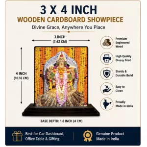 Car Dashboard Lord Ganesha Wooden Photo Stand 3x4 Inches, Compact & Stylish Spiritual Display For Car, Home & Office (Pack Of 1) (F49330) Car Dashboard Lord Ganesha Wooden Photo Stand 3x4 Inches, Compact & Stylish Spiritual Display For Car, Home & Office (Pack Of 1) (F49330)