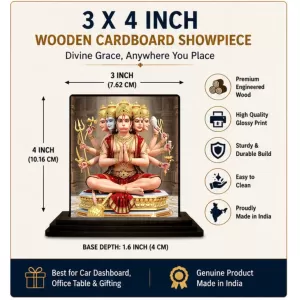 Car Dashboard Lord Brahma Wooden Photo Stand 3x4 Inches, Compact & Stylish Spiritual Display For Car, Home & Office (Pack Of 1) (F49368) Car Dashboard Lord Brahma Wooden Photo Stand 3x4 Inches, Compact & Stylish Spiritual Display For Car, Home & Office (Pack Of 1) (F49368)