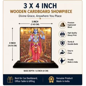 Car Dashboard Rama Wooden Photo Stand 3x4 Inches, Compact & Stylish Spiritual Display For Car, Home & Office (Pack Of 1) (F49407) Car Dashboard Rama Wooden Photo Stand 3x4 Inches, Compact & Stylish Spiritual Display For Car, Home & Office (Pack Of 1) (F49407)
