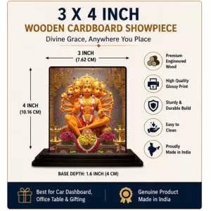Car Dashboard Hanuman Wooden Photo Stand 3x4 Inches, Compact & Stylish Spiritual Display For Car, Home & Office (Pack Of 1) (F49408) Car Dashboard Hanuman Wooden Photo Stand 3x4 Inches, Compact & Stylish Spiritual Display For Car, Home & Office (Pack Of 1) (F49408)