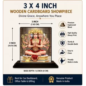 Car Dashboard Brahma Wooden Photo Stand 3x4 Inches, Compact & Stylish Spiritual Display For Car, Home & Office (Pack Of 1) (F49409) Car Dashboard Brahma Wooden Photo Stand 3x4 Inches, Compact & Stylish Spiritual Display For Car, Home & Office (Pack Of 1) (F49409)