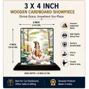 Car Dashboard Krishna Wooden Photo Stand 3x4 Inches, Compact & Stylish Spiritual Display For Car, Home & Office (Pack Of 1) (F49452) Car Dashboard Krishna Wooden Photo Stand 3x4 Inches, Compact & Stylish Spiritual Display For Car, Home & Office (Pack Of 1) (F49452)