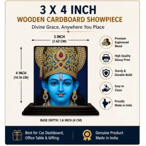 Car Dashboard Lord Rama Wooden Photo Stand 3x4 Inches, Compact & Stylish Spiritual Display For Car, Home & Office (Pack Of 1) (F49460) Car Dashboard Lord Rama Wooden Photo Stand 3x4 Inches, Compact & Stylish Spiritual Display For Car, Home & Office (Pack Of 1) (F49460)