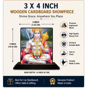 Car Dashboard Hanuman Wooden Photo Stand 3x4 Inches, Compact & Stylish Spiritual Display For Car, Home & Office (Pack Of 1) (F49610) Car Dashboard Hanuman Wooden Photo Stand 3x4 Inches, Compact & Stylish Spiritual Display For Car, Home & Office (Pack Of 1) (F49610)