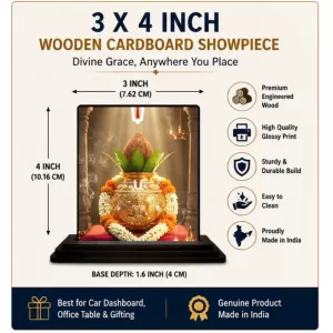 Car Dashboard Shiva Wooden Photo Stand 3x4 Inches, Compact & Stylish Spiritual Display For Car, Home & Office (Pack Of 1) (F49635) Car Dashboard Shiva Wooden Photo Stand 3x4 Inches, Compact & Stylish Spiritual Display For Car, Home & Office (Pack Of 1) (F49635)