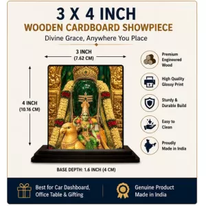 Car Dashboard Lakshmi Wooden Photo Stand 3x4 Inches, Compact & Stylish Spiritual Display For Car, Home & Office (Pack Of 1) (F49651) Car Dashboard Lakshmi Wooden Photo Stand 3x4 Inches, Compact & Stylish Spiritual Display For Car, Home & Office (Pack Of 1) (F49651)