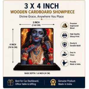 Car Dashboard Krishna Wooden Photo Stand 3x4 Inches, Compact & Stylish Spiritual Display For Car, Home & Office (Pack Of 1) (F49652) Car Dashboard Krishna Wooden Photo Stand 3x4 Inches, Compact & Stylish Spiritual Display For Car, Home & Office (Pack Of 1) (F49652)