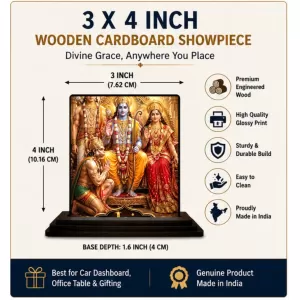 Car Dashboard Rama Wooden Photo Stand 3x4 Inches, Compact & Stylish Spiritual Display For Car, Home & Office (Pack Of 1) (F49661) Car Dashboard Rama Wooden Photo Stand 3x4 Inches, Compact & Stylish Spiritual Display For Car, Home & Office (Pack Of 1) (F49661)