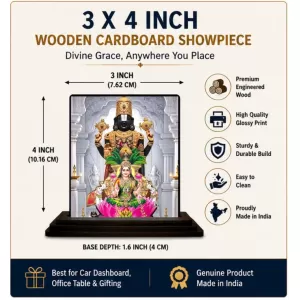 Car Dashboard God Narayan Wooden Photo Stand 3x4 Inches, Compact & Stylish Spiritual Display For Car, Home & Office (Pack Of 1) (F49664) Car Dashboard God Narayan Wooden Photo Stand 3x4 Inches, Compact & Stylish Spiritual Display For Car, Home & Office (Pack Of 1) (F49664)