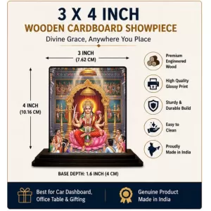 Car Dashboard Lakshmi Wooden Photo Stand 3x4 Inches, Compact & Stylish Spiritual Display For Car, Home & Office (Pack Of 1) (F49674) Car Dashboard Lakshmi Wooden Photo Stand 3x4 Inches, Compact & Stylish Spiritual Display For Car, Home & Office (Pack Of 1) (F49674)