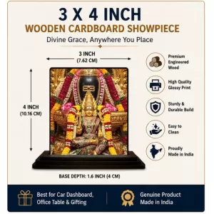 Car Dashboard Meenakshi Wooden Photo Stand 3x4 Inches, Compact & Stylish Spiritual Display For Car, Home & Office (Pack Of 1) (F49679) Car Dashboard Meenakshi Wooden Photo Stand 3x4 Inches, Compact & Stylish Spiritual Display For Car, Home & Office (Pack Of 1) (F49679)