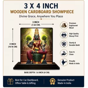 Car Dashboard Ayodhya Mata Wooden Photo Stand 3x4 Inches, Compact & Stylish Spiritual Display For Car, Home & Office (Pack Of 1) (F49700) Car Dashboard Ayodhya Mata Wooden Photo Stand 3x4 Inches, Compact & Stylish Spiritual Display For Car, Home & Office (Pack Of 1) (F49700)
