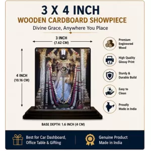 Car Dashboard Venkateswara Wooden Photo Stand 3x4 Inches, Compact & Stylish Spiritual Display For Car, Home & Office (Pack Of 1) (F49707) Car Dashboard Venkateswara Wooden Photo Stand 3x4 Inches, Compact & Stylish Spiritual Display For Car, Home & Office (Pack Of 1) (F49707)