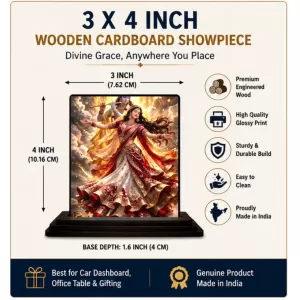 Car Dashboard Radha And Krishna Wooden Photo Stand 3x4 Inches, Compact & Stylish Spiritual Display For Car, Home & Office (Pack Of 1) (F49735) Car Dashboard Radha And Krishna Wooden Photo Stand 3x4 Inches, Compact & Stylish Spiritual Display For Car, Home & Office (Pack Of 1) (F49735)