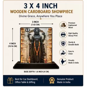 Car Dashboard Shiva Wooden Photo Stand 3x4 Inches, Compact & Stylish Spiritual Display For Car, Home & Office (Pack Of 1) (F49736) Car Dashboard Shiva Wooden Photo Stand 3x4 Inches, Compact & Stylish Spiritual Display For Car, Home & Office (Pack Of 1) (F49736)