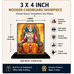 Car Dashboard Rama Wooden Photo Stand 3x4 Inches, Compact & Stylish Spiritual Display For Car, Home & Office (Pack Of 1) (F49788) Car Dashboard Rama Wooden Photo Stand 3x4 Inches, Compact & Stylish Spiritual Display For Car, Home & Office (Pack Of 1) (F49788)