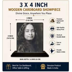 Car Dashboard Shree Yogadananda Wooden Photo Stand 3x4 Inches, Compact & Stylish Spiritual Display For Car, Home & Office (Pack Of 1) (F49814) Car Dashboard Shree Yogadananda Wooden Photo Stand 3x4 Inches, Compact & Stylish Spiritual Display For Car, Home & Office (Pack Of 1) (F49814)