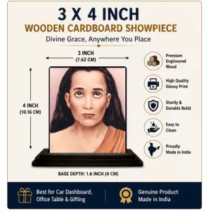 Car Dashboard Mahaabtar Babaji Wooden Photo Stand 3x4 Inches, Compact & Stylish Spiritual Display For Car, Home & Office (Pack Of 1) (F49816) Car Dashboard Mahaabtar Babaji Wooden Photo Stand 3x4 Inches, Compact & Stylish Spiritual Display For Car, Home & Office (Pack Of 1) (F49816)