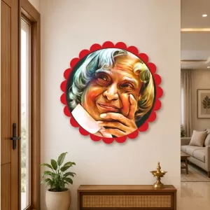 Apj Abdul Kalam Wall Hanging Photo Frame | 8 Inch Round Floral Design With Golden Hanging Chain | Decorative Religious Wall Decor For Home, Office, Temple & Pooja Room (F21750) Apj Abdul Kalam Wall Hanging Photo Frame | 8 Inch Round Floral Design With Golden Hanging Chain | Decorative Religious Wall Decor For Home, Office, Temple & Pooja Room (F21750)