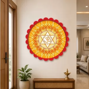 Vastu Shastra Wall Hanging Photo Frame | 8 Inch Round Floral Design With Golden Hanging Chain | Decorative Religious Wall Decor For Home, Office, Temple & Pooja Room (F21869) Vastu Shastra Wall Hanging Photo Frame | 8 Inch Round Floral Design With Golden Hanging Chain | Decorative Religious Wall Decor For Home, Office, Temple & Pooja Room (F21869)
