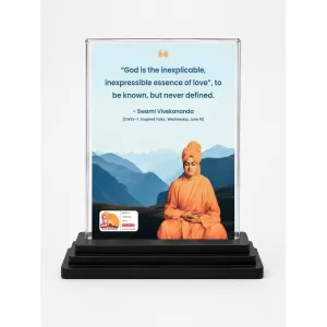 Swami Vibekananda Quote Acrylic Car Dashboard Showpiece | Double-Sided Swami Vibekananda Quote Photo Stand | 3 X 4 Inch Photo | Transparent Acrylic Frame With Black Base | Car Dashboard, Office & Table Decor (F70229) Swami Vibekananda Quote Acrylic Car Dashboard Showpiece | Double-Sided Swami Vibekananda Quote Photo Stand | 3 X 4 Inch Photo | Transparent Acrylic Frame With Black Base | Car Dashboard, Office & Table Decor (F70229)
