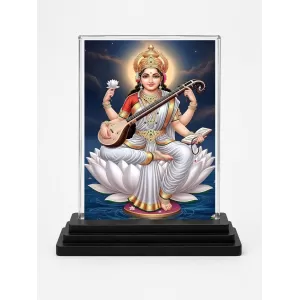 Hindu Goddess Acrylic Car Dashboard Showpiece | Double-Sided Hindu Goddess Photo Stand | 3 X 4 Inch Photo | Transparent Acrylic Frame With Black Base | Car Dashboard, Office & Table Decor (F70230) Hindu Goddess Acrylic Car Dashboard Showpiece | Double-Sided Hindu Goddess Photo Stand | 3 X 4 Inch Photo | Transparent Acrylic Frame With Black Base | Car Dashboard, Office & Table Decor (F70230)