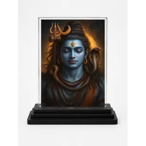 Lord Shiva Acrylic Car Dashboard Showpiece | Double-Sided Lord Shiva Photo Stand | 3 X 4 Inch Photo | Transparent Acrylic Frame With Black Base | Car Dashboard, Office & Table Decor (F70233) Lord Shiva Acrylic Car Dashboard Showpiece | Double-Sided Lord Shiva Photo Stand | 3 X 4 Inch Photo | Transparent Acrylic Frame With Black Base | Car Dashboard, Office & Table Decor (F70233)