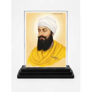 Guru Tegh Bahadur Ji Acrylic Car Dashboard Showpiece | Double-Sided Guru Tegh Bahadur Ji Photo Stand | 3 X 4 Inch Photo | Transparent Acrylic Frame With Black Base | Car Dashboard, Office & Table Decor (F70242) Guru Tegh Bahadur Ji Acrylic Car Dashboard Showpiece | Double-Sided Guru Tegh Bahadur Ji Photo Stand | 3 X 4 Inch Photo | Transparent Acrylic Frame With Black Base | Car Dashboard, Office & Table Decor (F70242)
