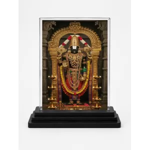Tirupati Balaji Acrylic Car Dashboard Showpiece | Double-Sided Tirupati Balaji Photo Stand | 3 X 4 Inch Photo | Transparent Acrylic Frame With Black Base | Car Dashboard, Office & Table Decor (F70243) Tirupati Balaji Acrylic Car Dashboard Showpiece | Double-Sided Tirupati Balaji Photo Stand | 3 X 4 Inch Photo | Transparent Acrylic Frame With Black Base | Car Dashboard, Office & Table Decor (F70243)