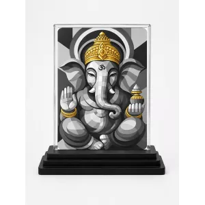 Lord Ganesha Acrylic Car Dashboard Showpiece | Double-Sided Lord Ganesha Photo Stand | 3 X 4 Inch Photo | Transparent Acrylic Frame With Black Base | Car Dashboard, Office & Table Decor (F70244) Lord Ganesha Acrylic Car Dashboard Showpiece | Double-Sided Lord Ganesha Photo Stand | 3 X 4 Inch Photo | Transparent Acrylic Frame With Black Base | Car Dashboard, Office & Table Decor (F70244)